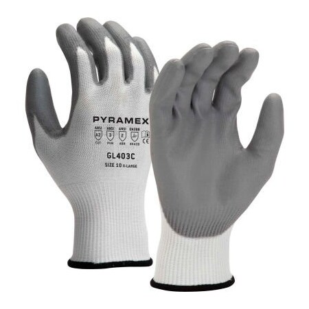 Pyramex Polyurethane HPPE Liner A2 Cut Premium Cut-Resistant Gloves, Size 2XL - Pkg Qty 12 GL403CX2